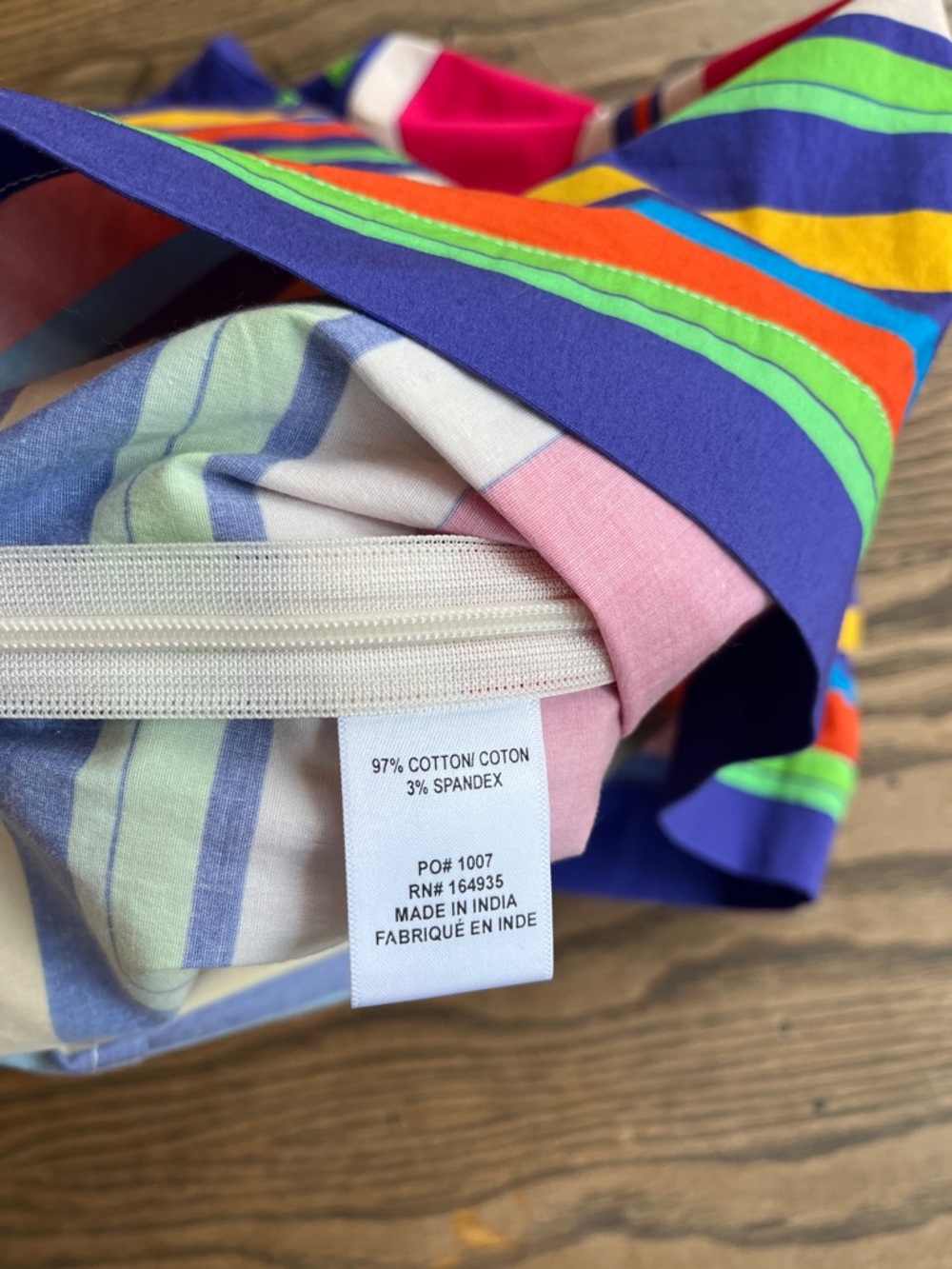 Frances Valentine Striped Pencil Skirt - Pink, Blue & Multicolor cotton size 6-8 - Picture 4 of 9